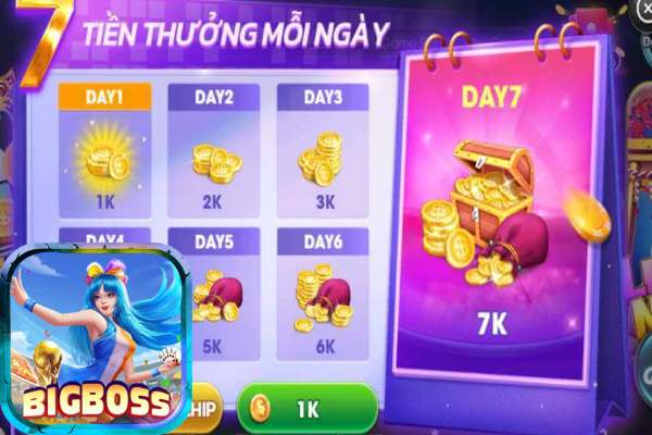 Khuyến mãi Bigboss - Sự kiện điểm danh mỗi ngày Bigboss